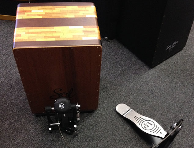Sol Percussion Elartesano Cajon and a LP Cajon Pedal