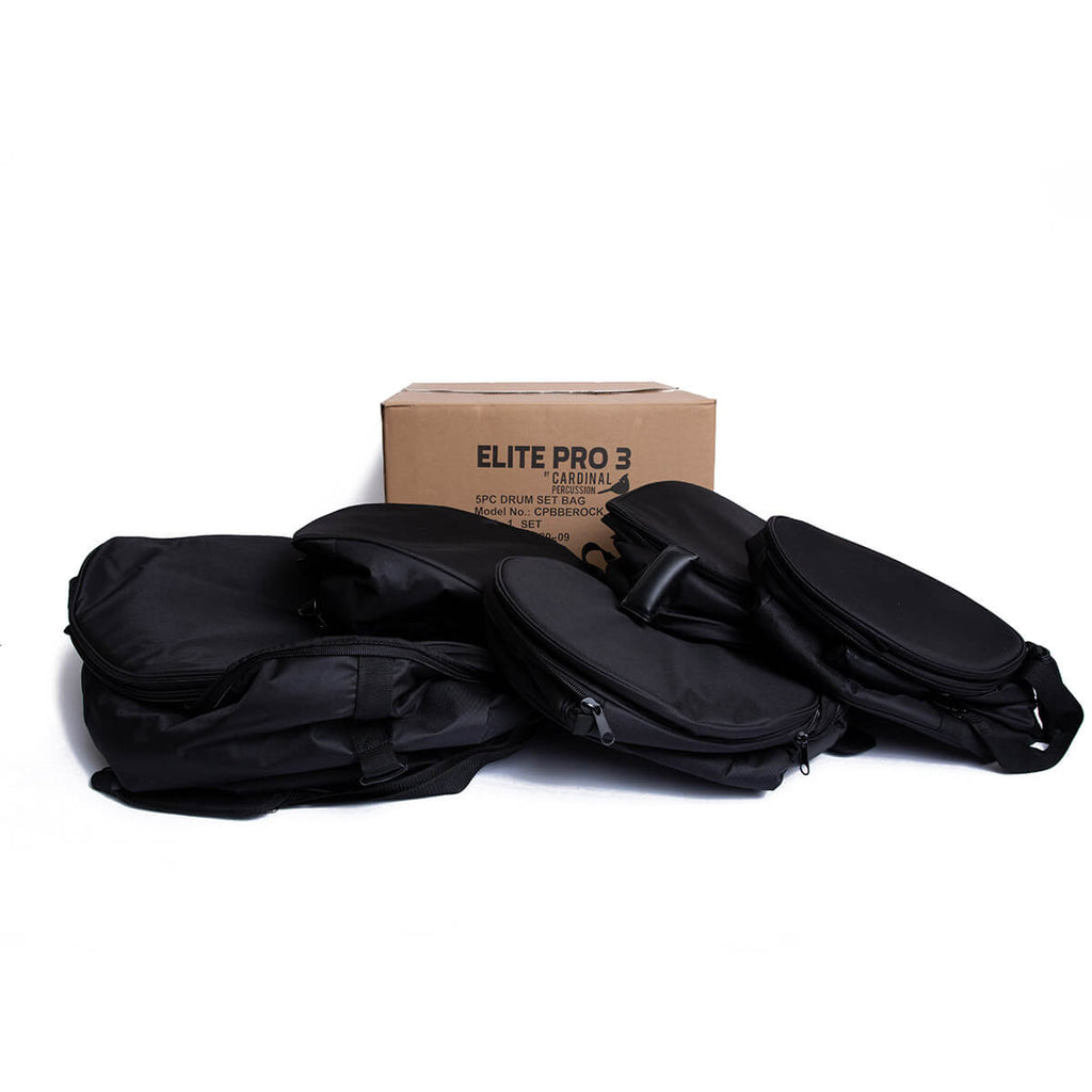 Cardinal Percussion 5 Piece Padded Drum Bag Set