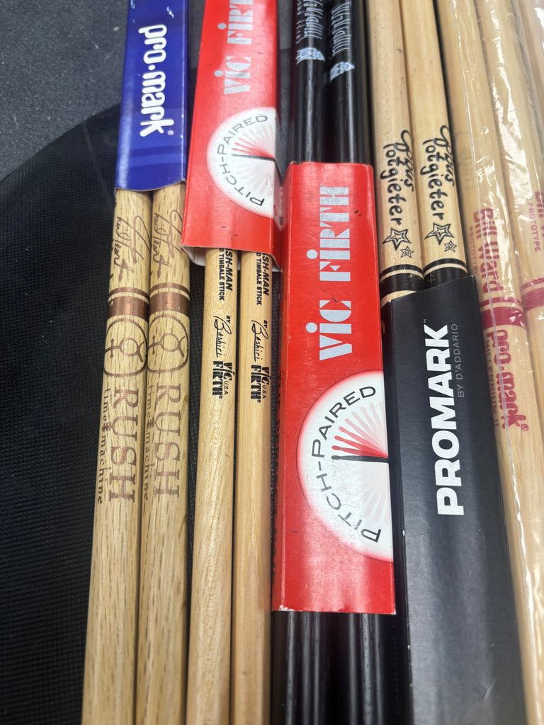 Assorted Promark & Vic Firth signature stix