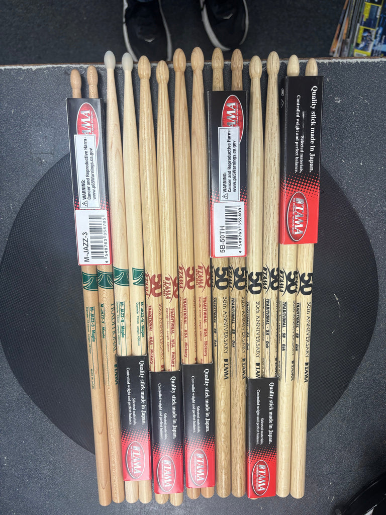 Tama 50th Anniversary Drum sticks assorted sizes
