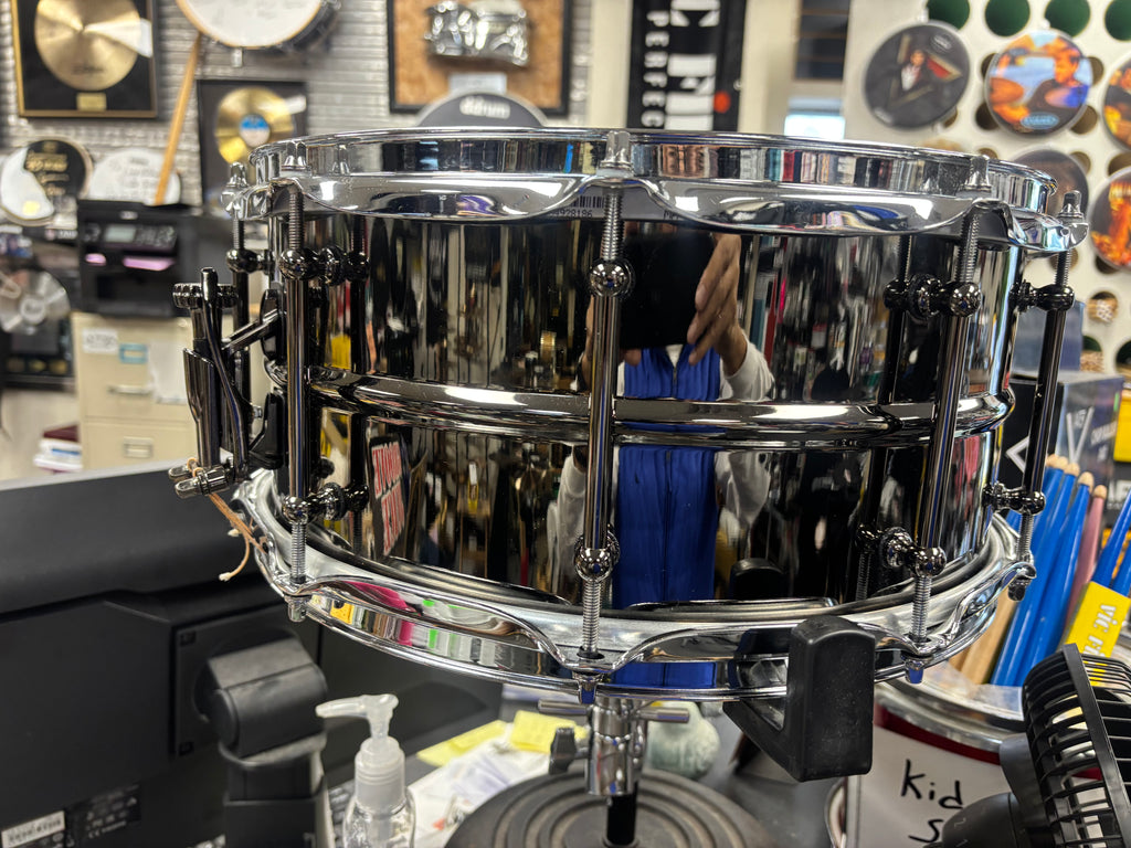 LIDC Custom Build 6 1/2x14 Black Nickel over Brass snare