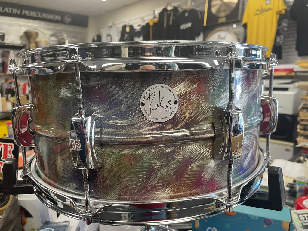 Rukus Multicolored gloss grinded 6 1/2x14 snare drum