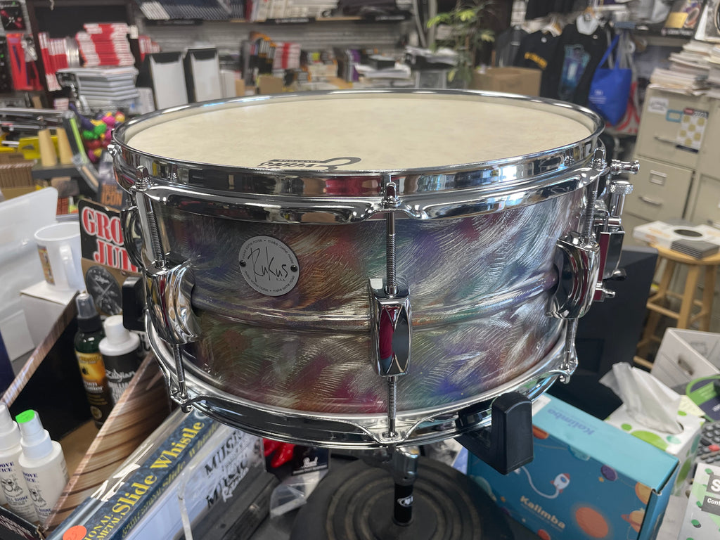 Rukus Multicolored gloss grinded 6 1/2x14 snare drum