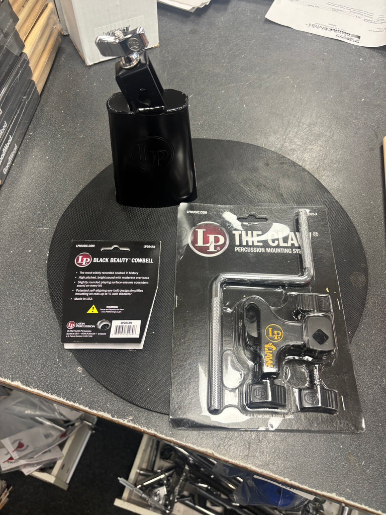 LP Black Beauty cowbell/percussion brkt. pack