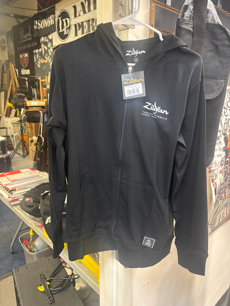 Zildjian black zippered hoodie sweatshirt