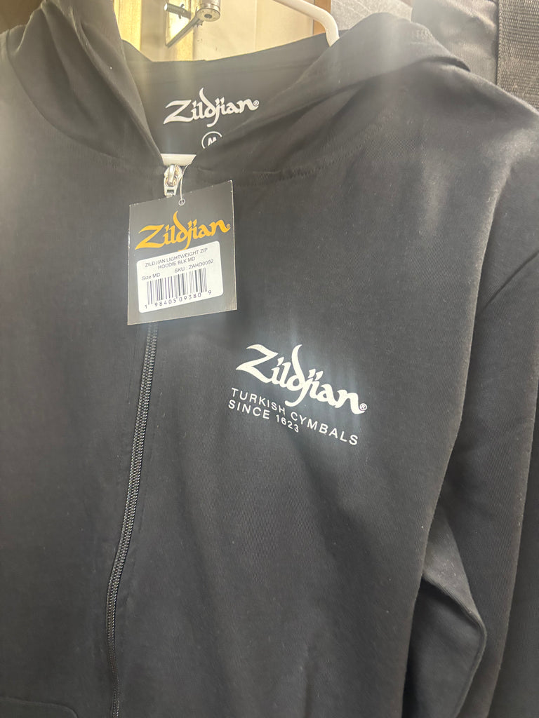 Zildjian black zippered hoodie sweatshirt