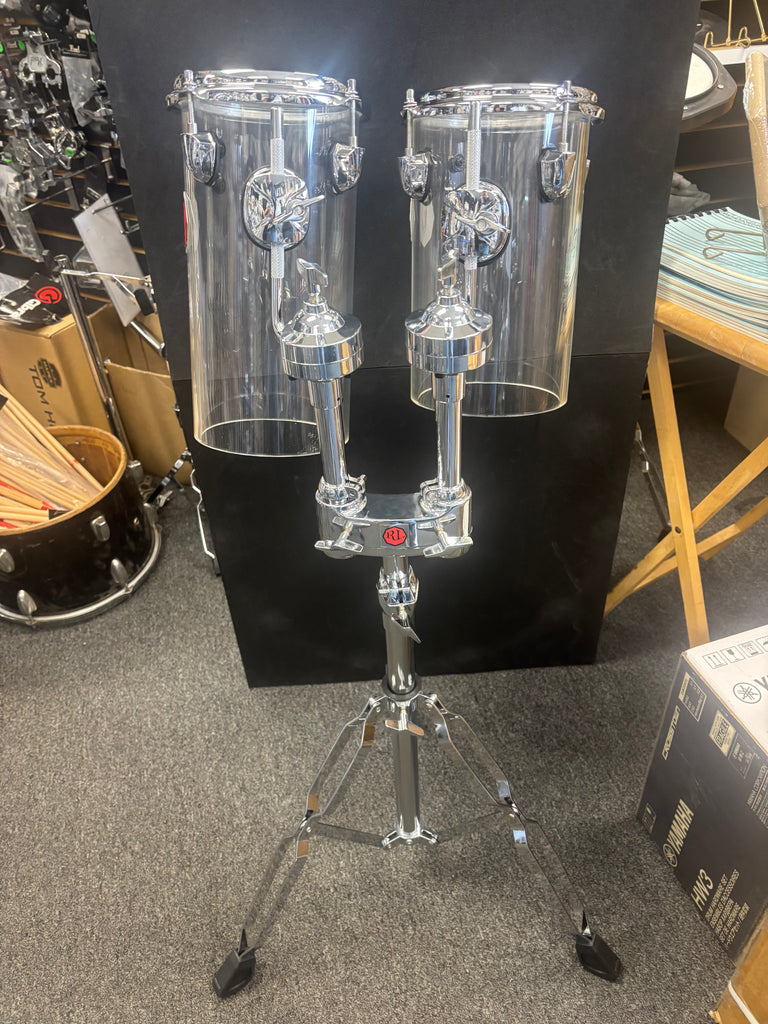 RL Drums Octoban Set 10 and 12 inch/HD stand (CLEAR ACRYLIC)