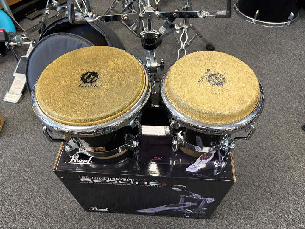 LP Generation II Bongos in Black Lacquer (preowned)