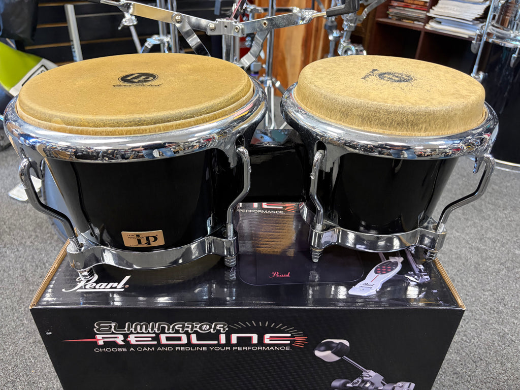 LP Generation II Bongos in Black Lacquer (preowned)