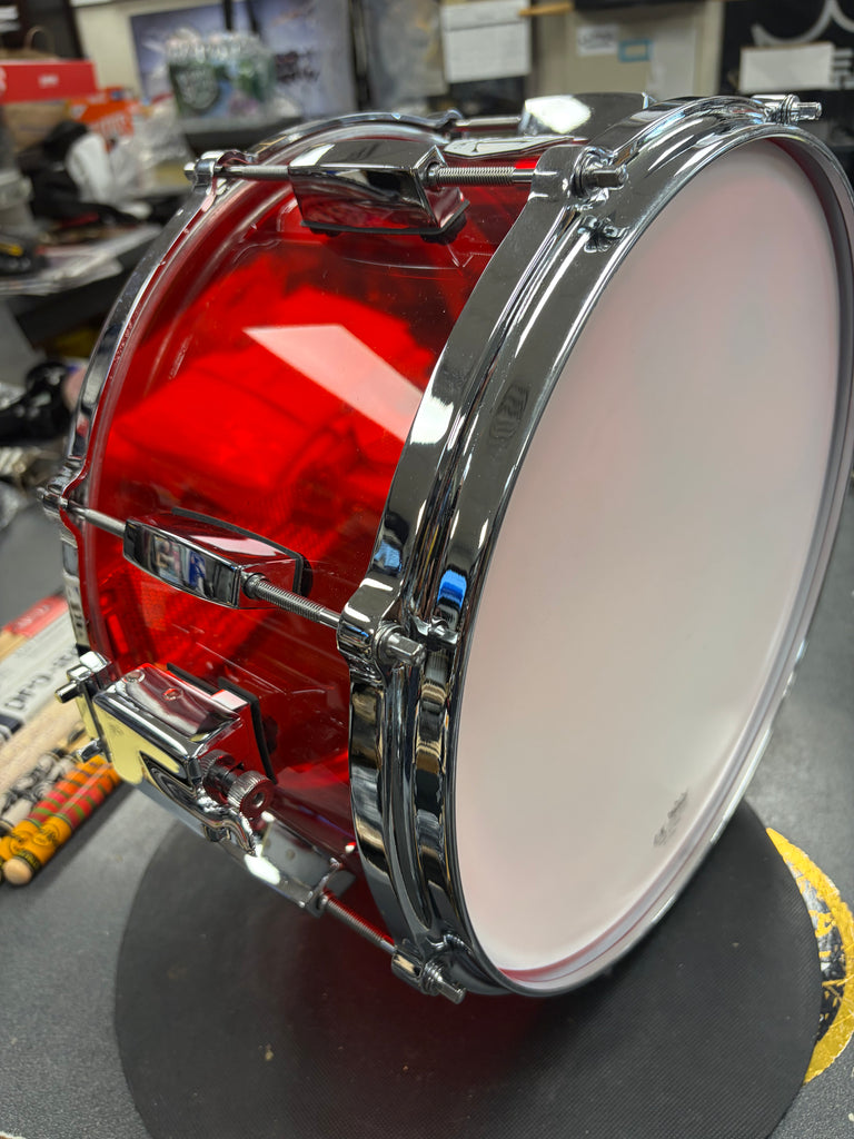 RL DRUMS 7x13 red acrylic (die cast hoops)
