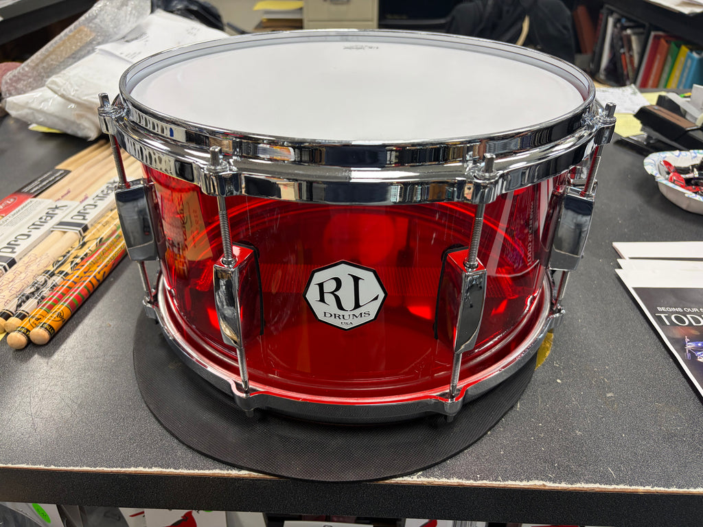 RL DRUMS 7x13 red acrylic (die cast hoops)