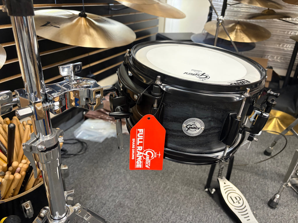 Gretsch 6x10 add on snare (ash) in satin ebony/mtd clamp