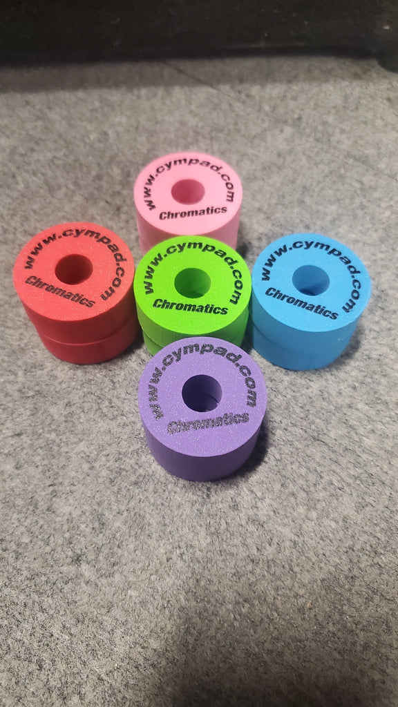 CYMPAD assorted 5 sets of Cymbal pads/FREE Cympad tri practice pad