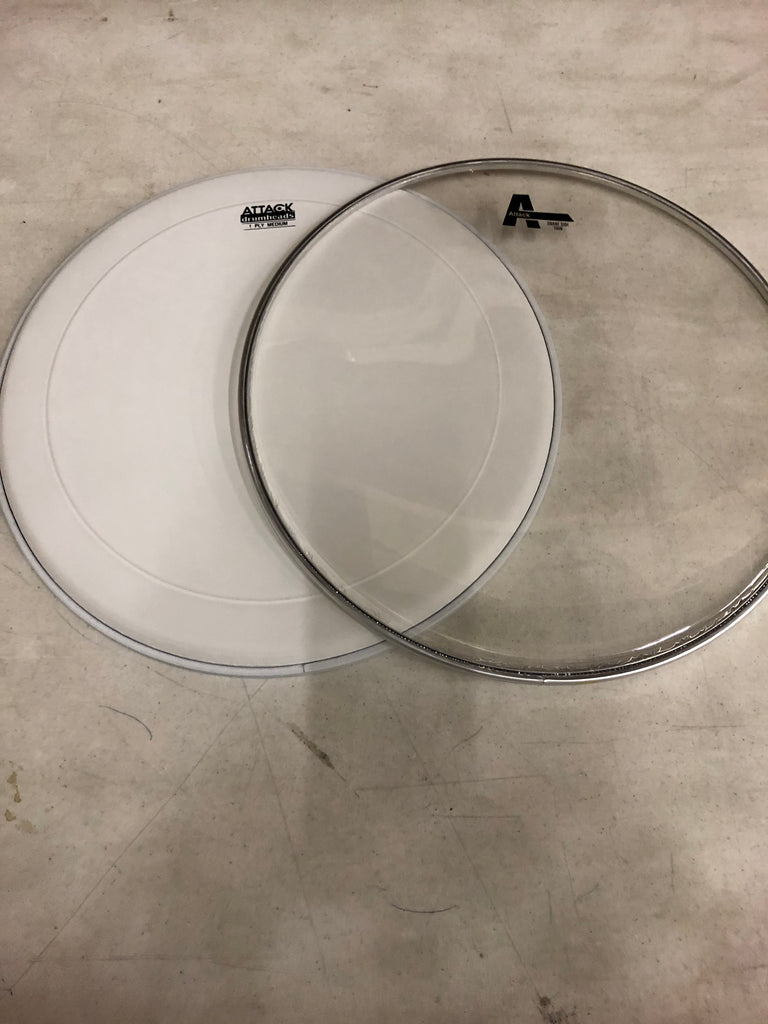 Attack combo snare head pack 14 top and bottom