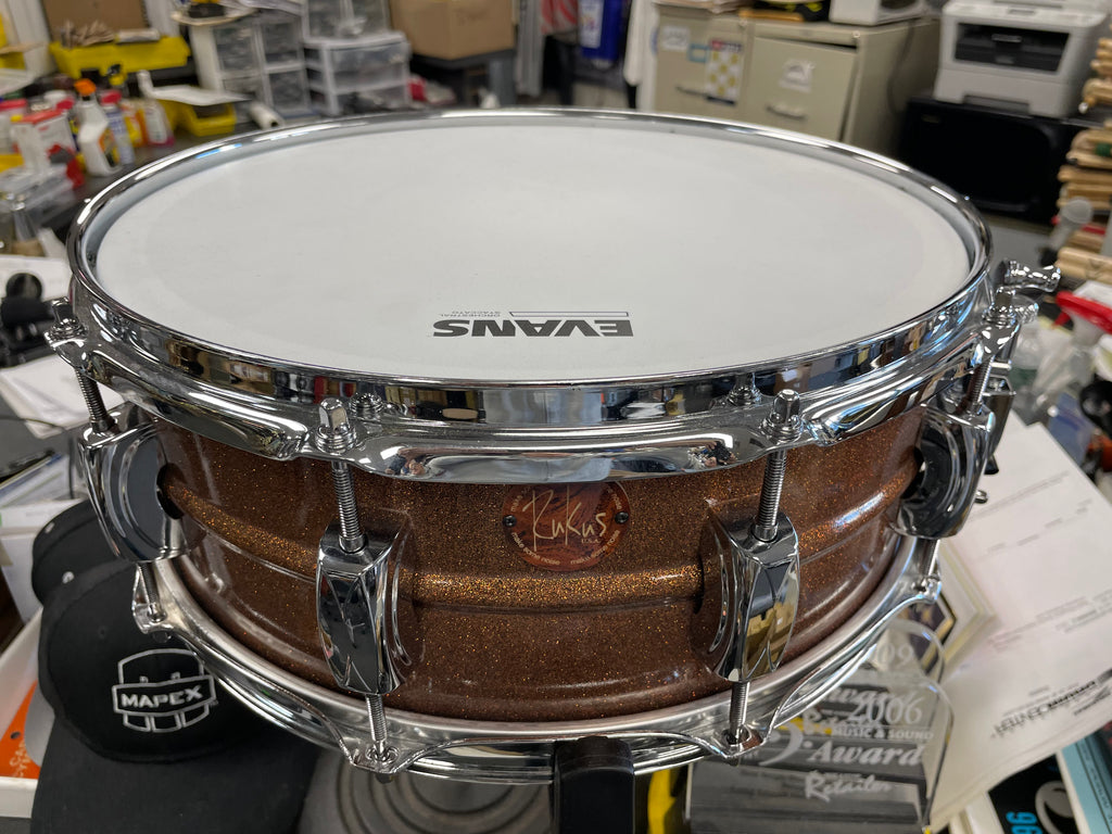 Rukus 5 1/2x14 Brass snare /copper flake Lacquer