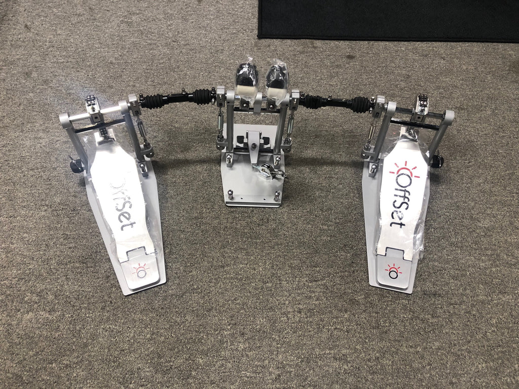 offset eclipse double bass drum pedal Offset" double pedal (preowned) with case