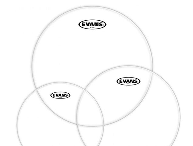 Evans G2 Drum Head Pack  in Clear or Coated. Available in 10,12,14 or 12,13,16