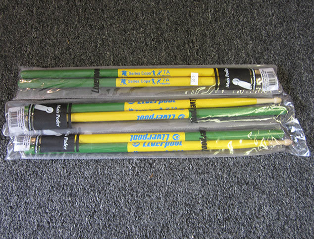 Liverpool Limited Edition Brazil World Cup Drum Stick Pack- 3 Pairs of 7A