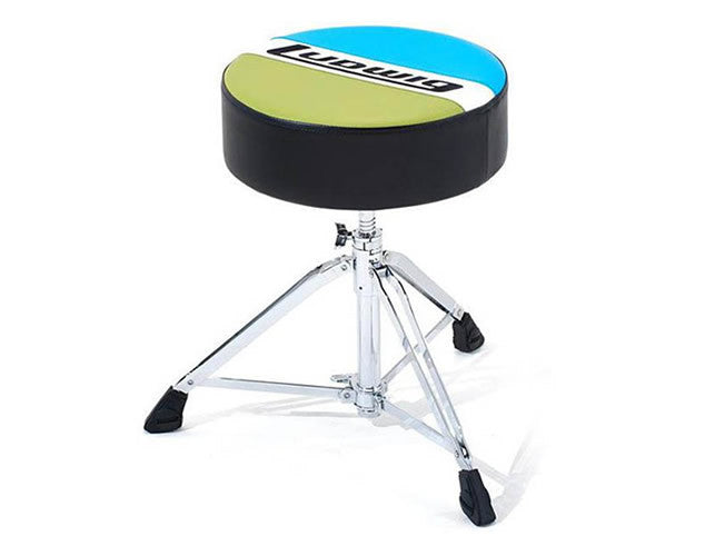 Ludwig Atlas Blue and Olive Round Drum Throne