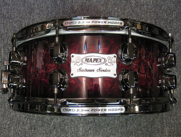 Mapex Saturn Series 5.5x14 Snare Drum in Winter Burl Burst