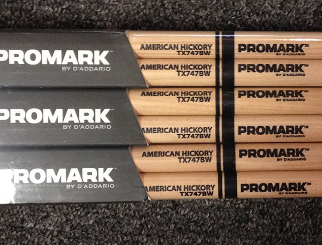 Promark 6 Pack Size 747B Wood or Nylon Tip Sticks
