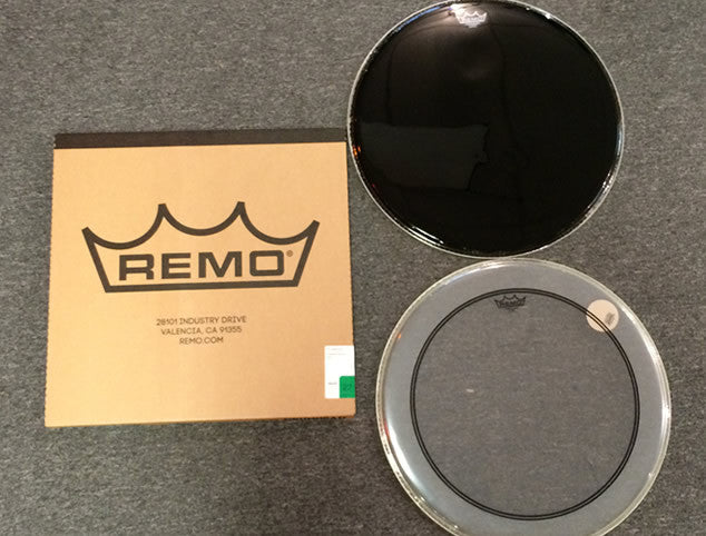 Remo 22 Inch Power Clear Batter Head and Front 22 Inch Ebony