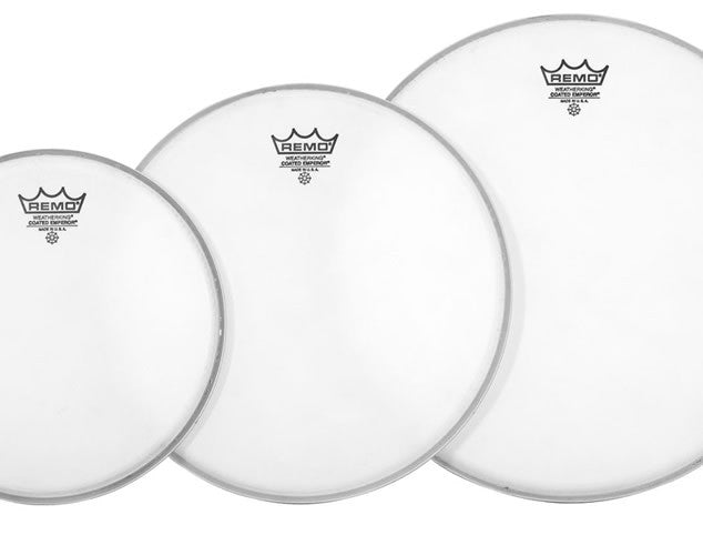 Remo Ambassador  Coated Tom Head Pack- Available in 10,12,14 - 12,13,16 or 10,12,16