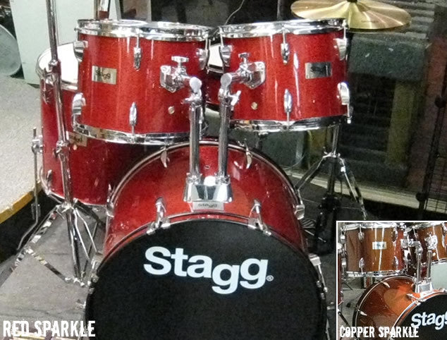 Stagg Tim Full Size Drum Set Complete - Red or Blue
