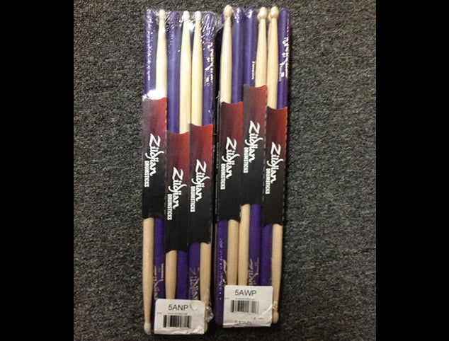 Zildjian Purple Dip Sticks Size 5A - Nylon or Wood Tip